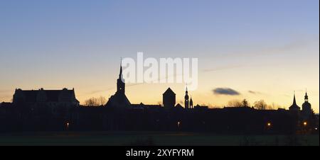 Alcune torri da Bautzen. Alcune torri di Bautzen in una mattina di dicembre Foto Stock