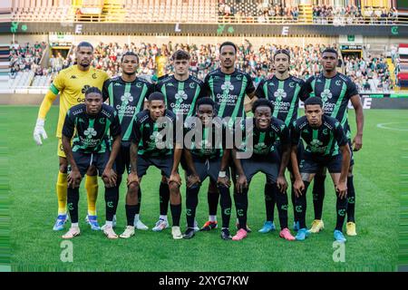 Brugge, Belgio. 29 agosto 2024. I giocatori di Cercle nella foto davanti a una partita di calcio tra il belga Cercle Brugge KSV e la polacca Wisla Krakow, giovedì 29 agosto 2024 a Brugge, tappa di ritorno dei play-off per la competizione UEFA Conference League. Cercle ha vinto la gara di andata 1-6. BELGA FOTO KURT DESPLENTER credito: Belga News Agency/Alamy Live News Foto Stock