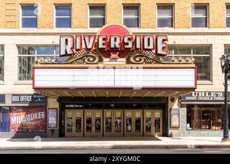 Il Riverside Theater è una sala concerti nel centro di Milwaukee costruita nel 1928 e parte del Pabst Theatre Group. Foto Stock