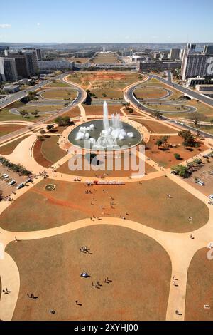 Brasilia, Brasile - 7 giugno . 2014: Veduta dell'asse Monumentale Foto Stock