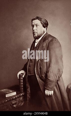 Ritratto di Charles Haddon Spurgeon (1834–1892), predicatore battista in particolare inglese che rimane molto influente oggi tra i cristiani di varie confessioni. Foto Stock