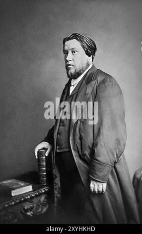 Ritratto di Charles Haddon Spurgeon (1834–1892), predicatore battista in particolare inglese che rimane molto influente oggi tra i cristiani di varie confessioni. Foto Stock