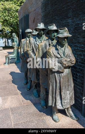 Franklin Delano Roosevelt Memorial a Washington DC, USA Foto Stock