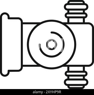 Questa icona di un turbocompressore per auto è perfetta per progetti relativi al settore automobilistico, alla meccanica e alle prestazioni Illustrazione Vettoriale