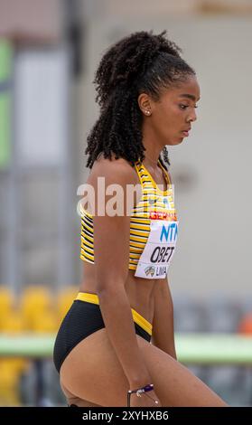 Ella OBETA (LG Eckental), GERMANIA, High Jump Women PER, Leichtathletik, Athletics, U20 World Athletics Championships Lima 24, U20 Leichtathletik Weltmeisterschaften, 29.08.2024, foto: Eibner-Pressefoto/Jan Papenfuss Foto Stock