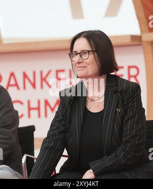 FRANCOFORTE SUL MENO, Germania, 18 ottobre 2023: Irina Scherbakowa (*1949), alla 75a Fiera del Libro di Francoforte, Europa Foto Stock