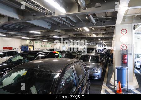 Texel, Paesi Bassi. Ottobre 2022. Il ponte auto del traghetto per Texel Foto Stock