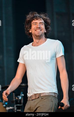 Gary Lightbody - Snow Patrol, V2012, Hylands Park, Chelmsford, Essex, Regno Unito - 19 agosto 2012 Foto Stock