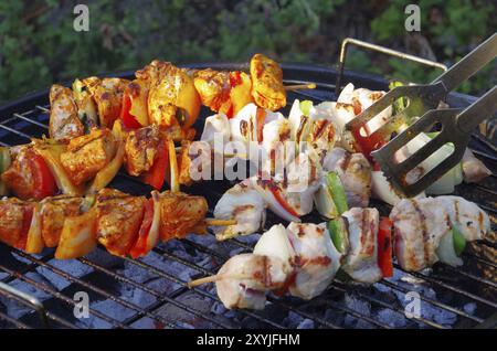 Shashlik barbecue, shashlik barbecue 02 Foto Stock