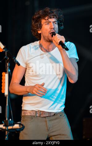 Gary Lightbody - Snow Patrol, V2012, Hylands Park, Chelmsford, Essex, Regno Unito - 19 agosto 2012 Foto Stock