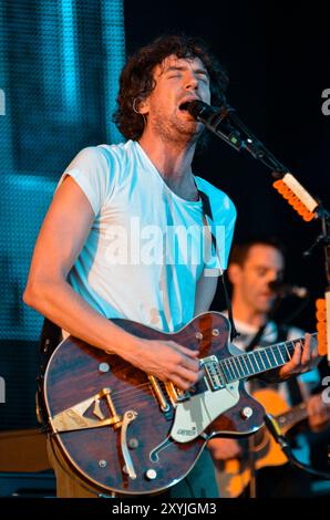 Gary Lightbody - Snow Patrol, V2012, Hylands Park, Chelmsford, Essex, Regno Unito - 19 agosto 2012 Foto Stock