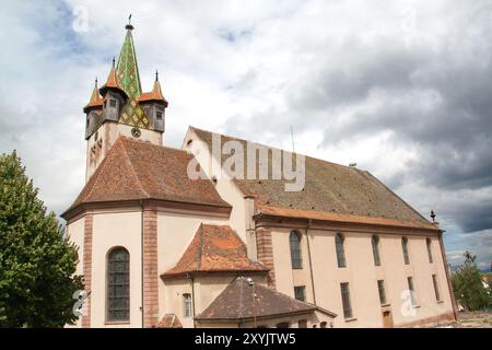 Chiesa di Saint-Georges de Chatenois costruita in stile romanico nel 1530 Foto Stock