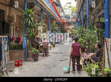 Hao si Phuong Alley, Saigon Chinatown, Cho Lon, ho chi Minh City, Vietnam, Asia Foto Stock