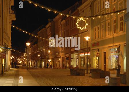 Natale a Bautzen, Reichenstrasse. Natale a Bautzen, sassone Foto Stock