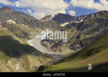 Kaunertal Gepatschferner, valle del Kauner ghiacciaio del Gepatschferner Foto Stock