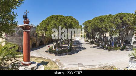 Ospedale abbandonato, posto perso, Eleousa, Rodi Foto Stock