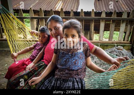 Lancetillo, la Parroquia, Franja Transversal del Norte, departamento de Quiche, Guatemala, America centrale Foto Stock