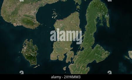 Muna Island in the banda Sea su un'immagine satellitare scattata il 29 marzo 2022 Foto Stock