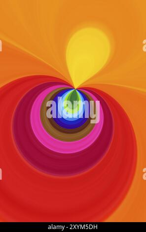 Luminose swirl sfondo astratto di linea di colore Foto Stock