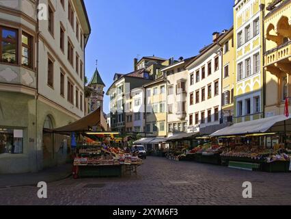 Mercato della frutta di Bolzano, mercato della frutta di Bolzano 01 Foto Stock