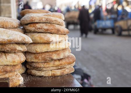 Fladenbrot, Marokko Foto Stock