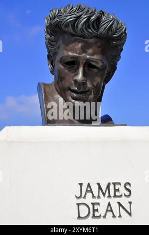 James Dean statua al Parco Osservatorio Griffith Foto Stock