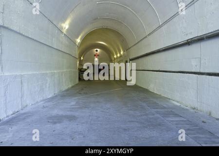 Corridoio nell'ospedale sotterraneo (Jersey War Tunnels) Foto Stock