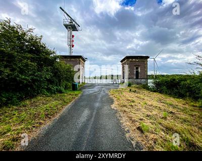 Testa dell'ex ponte Barendrecht testa dell'ex ponte Barendrechtse Brug / Barendrecht Bridge, lato nord. Barendrecht, Paesi Bassi. Barendrecht Barendrechtse Brug Zuid-Holland Nederland Copyright: XGuidoxKoppesxPhotox Foto Stock