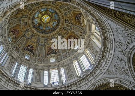 Particolare del soffitto nella cattedrale di Berlino Foto Stock