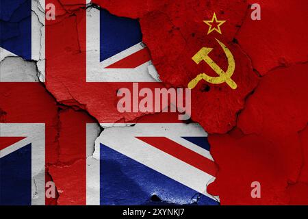 Bandiere del Regno Unito e dell'Unione Sovietica Foto Stock