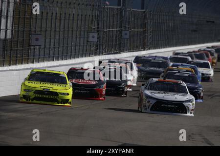 21 luglio 2018, Loudon, New Hampshire, Stati Uniti: Brad Keselowski (22) porta la sua auto attraverso le curve durante la regione dei laghi 200 a New Hampshire Motor SP Foto Stock