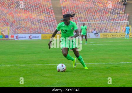 ABUJA, NIGRRIA - 5 APRILE: Kanu Uchenna Grace della Nigeria durante la CAF Women's Olympic Qualifiers March tra Super Falcons della Nigeria e Bayana Foto Stock