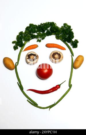 Verdura viso Foto Stock