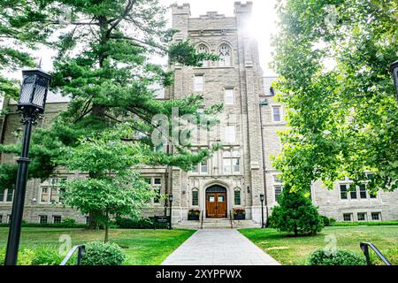 Swartz Hall, Harvard Divinity School, esterno dell'edificio, Harvard University, Cambridge, Massachusetts, Stati Uniti Foto Stock