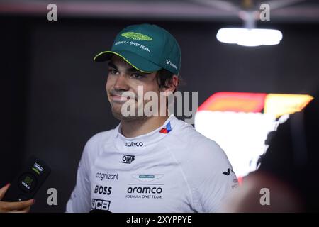 Monza, Italien. 30 agosto 2024. 18Lance Walk (Aston Martin Aramco Formula One Team, #18), ITA, Formel 1 Weltmeisterschaft, Gran Premio d'Italia, Freies Training 2, 30.08.2024 foto: Eibner-Pressefoto/Annika Graf Credit: dpa/Alamy Live News Foto Stock