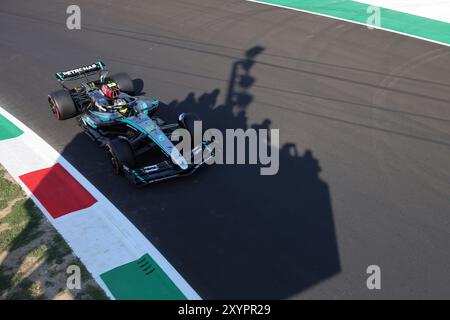 Monza, Italien. 30 agosto 2024. 44 Lewis Hamilton (Mercedes AMG Petronas Formula One Team, #44), ITA, Formel 1 Weltmeisterschaft, Gran Premio d'Italia, Freies Training 2, 30.08.2024 foto: Eibner-Pressefoto/Annika Graf Credit: dpa/Alamy Live News Foto Stock