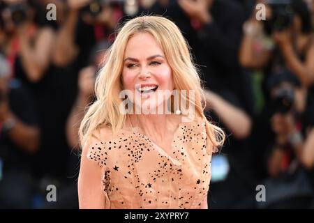 Venedig, Italia. 30 agosto 2024. Nicole Kidman, membro del cast del film, partecipa alla prima del film "Babygirl" alla 81a Mostra Internazionale d'Arte cinematografica di Venezia. Crediti: Stefanie Rex/dpa/Alamy Live News Foto Stock