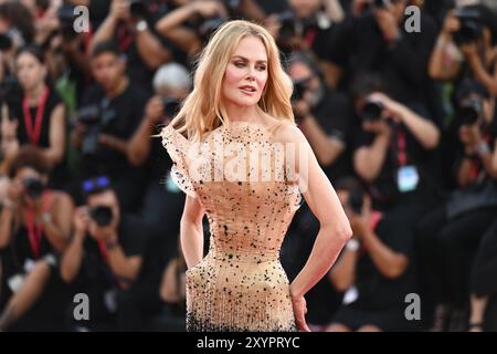 Venedig, Italia. 30 agosto 2024. Nicole Kidman, membro del cast del film, partecipa alla prima del film "Babygirl" alla 81a Mostra Internazionale d'Arte cinematografica di Venezia. Crediti: Stefanie Rex/dpa/Alamy Live News Foto Stock