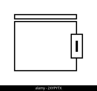 Icona del portafoglio illustrata in formato vettoriale su sfondo bianco Foto Stock