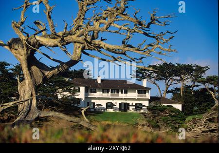 La CLUBHOUSE al WorldÕs n.. 1 circolo/campo da golf CYPRESS POINT. Foto Stock