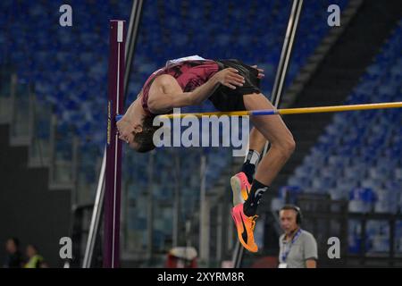 Roma, Italia. 30 agosto 2024. Giamarco Tamberi durante il Golden Gala della IAAF Diamond League Pietro Mennea allo Stadio Olimpico di Roma il 30 agosto 2024 Sport - Atletico. (Foto di Fabrizio Corradetti/LaPresse) credito: LaPresse/Alamy Live News Foto Stock