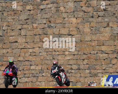 Alvcaniz, Spagna. 30 agosto 2024. 30 Takaaki Nakagami (Gia-Honda LCR) durante il Moto Grand Prix GoPro di Aragon prove libere MotoGP venerdì, MotoGP di Spagna sul circuito Motorland di Alcaniz il 30 agosto 2024 ad Alcaniz, Spagna. (Foto di Fabio Averna/Sipa USA) credito: SIPA USA/Alamy Live News Foto Stock