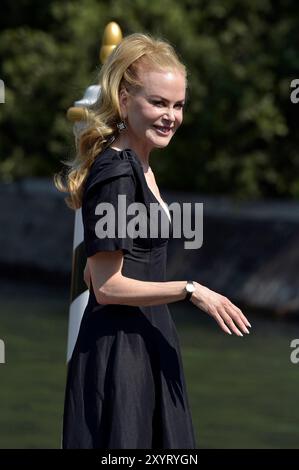 Venezia, Italia. 30 agosto 2024. Nicole Kidman viene vista al molo del Palazzo del Casinò durante la 81a Mostra Internazionale d'Arte cinematografica di Venezia il 30 agosto 2024 a Venezia, Italia. Foto di Rocco Spaziani/UPI credito: UPI/Alamy Live News Foto Stock