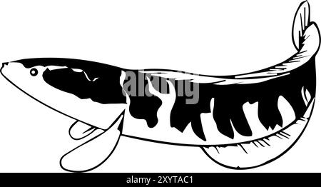 icona chana fish, illustrazione dei vettori Illustrazione Vettoriale