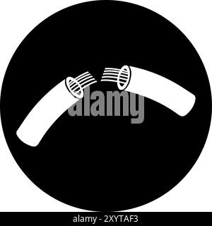 icona del cavo rotto, illustrazione dei vettori Illustrazione Vettoriale