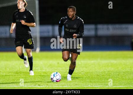 Hvidovre, Danimarca. 30 agosto 2024. Sanders Ngabo (10) dell'AC Horsens visto durante il NordicBet Liga match tra Hvidovre IF e AC Horsens alla Pro Ventilation Arena di Hvidovre. Credito: Gonzales Photo/Alamy Live News Foto Stock