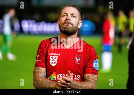 Hvidovre, Danimarca. 30 agosto 2024. Martin Spelmann di Hvidovre SE visto dopo il NordicBet Liga match tra Hvidovre IF e AC Horsens alla Pro Ventilation Arena di Hvidovre. Credito: Gonzales Photo/Alamy Live News Foto Stock