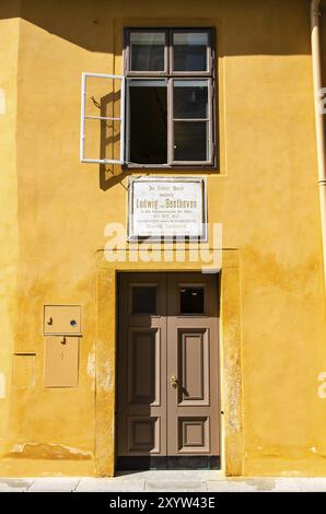 Strada nella città vecchia nel centro di Baden bei Wien. Si tratta di una città termale, situata a circa 26 km da Vienna. Boschi di Vienna, bassa Austria Foto Stock