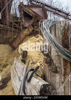 Macchine della vecchia miniera Foto Stock