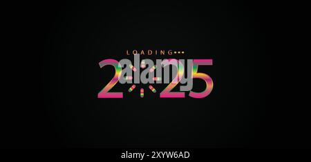 Il prossimo anno 2024 che porterà al 2025 Illustrazione Vettoriale